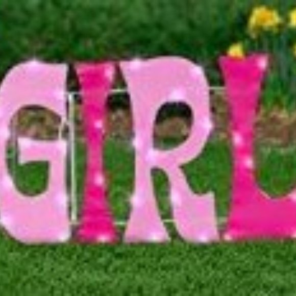 Gemmy Pink 'It's a Girl' Party yard sign with Lights!! - Picture 3 of 4